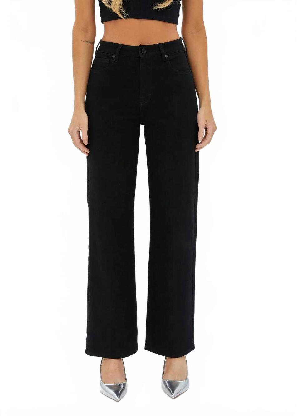 NEW HIDDEN women's tracey high rise straight jean in black